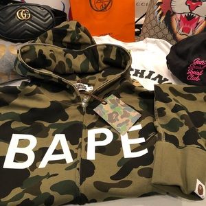 Bape 1st Camo zip up hoodie